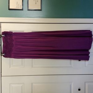 Design History Strapless Maxi Dress, Plum, Size XXL